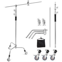 Selens C-Stand 11 ft con brazo y ruedas Open Box