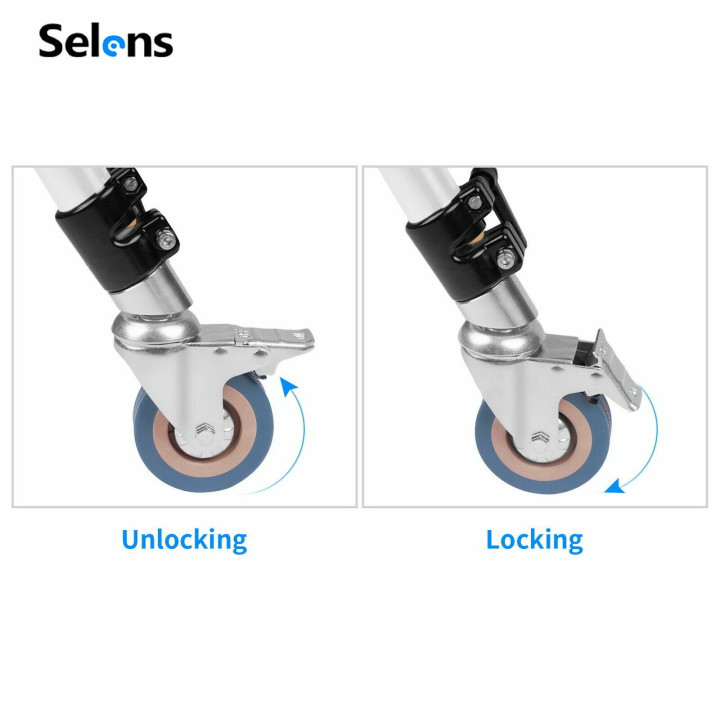 Selens C-Stand 11 ft con brazo y ruedas Open Box