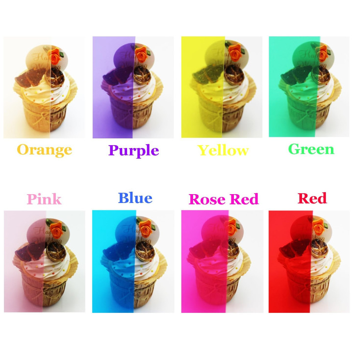 Gelatinas de color para iluminación — 16 hojas A4