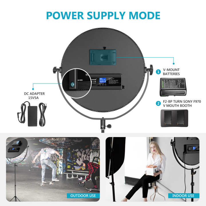 Neewer LED circular 18 pulgadas 70W Open Box