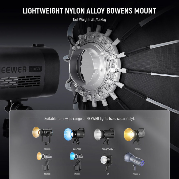 Neewer NS70P softbox parabólico 28″ Bowens usado 9.5/10